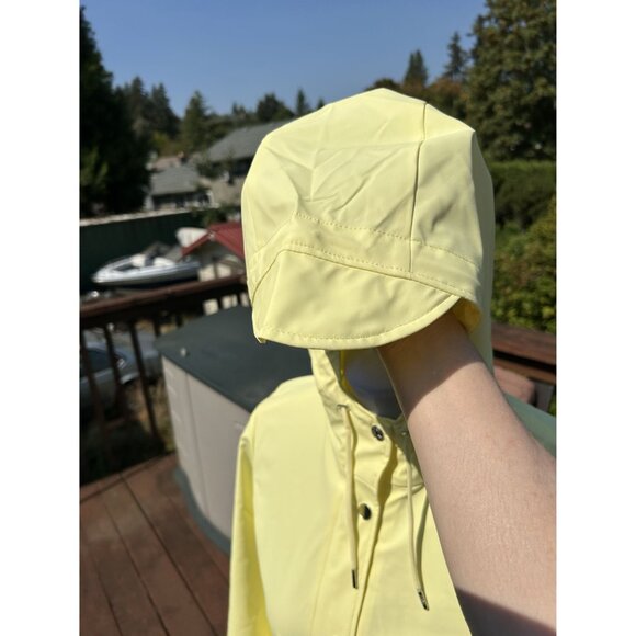 Rains Women's Rain Jacket, color Straw Yellow, Waterproof, Size Medium, NWT - Picture 8 of 11